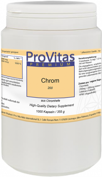 Chrom yeast 1000 vegan capsules á 100mg
