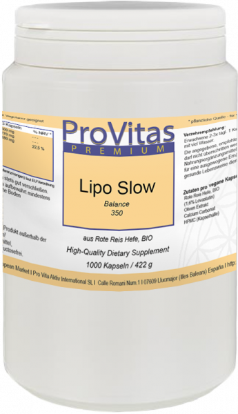 Lipo Slow Balance á 350mg 1000 vegan capsules