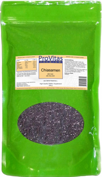 Chia seeds organic kbA 250g bag