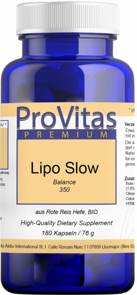Lipo Slow Balance á 350mg 180 capsules