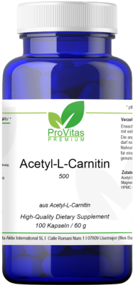 l arginine l carnitine lycopene zinc Acetyl-L-Carnitin 500 | 60 Stück | DE | 203920 main image 1