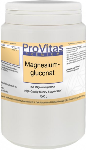 Magnesium Gluconate 1000 grams powder