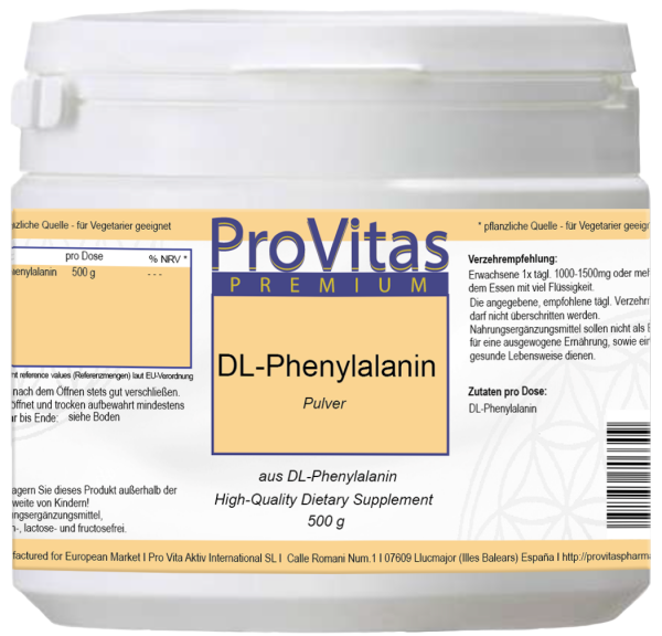 DL Phenylalanine 500g powder