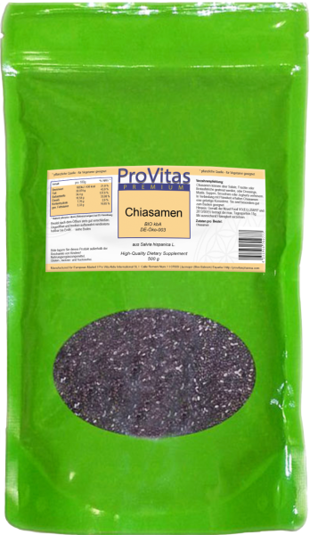Chia seeds organic kbA 500g bag