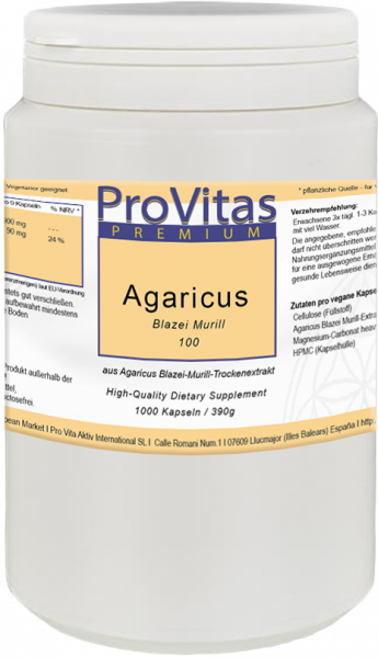 Agaricus Blazei Murill Extract 100mg 1000 Vegan Capsules