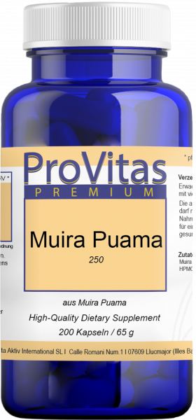 Muira Puama á 250mg 200 capsules vegan