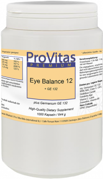 Eye Balance 12 plus Germanium 1000 vegane Kapseln