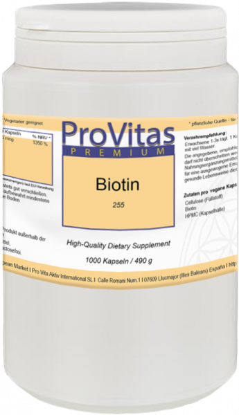 Biotin, 255 mg, 1000 V-Kps.