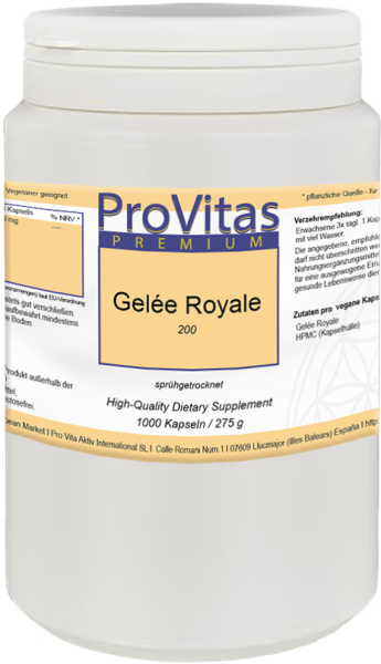 Gelee-Royal Trockenextrakt 200mg 1000 Kapseln
