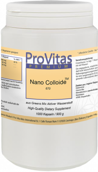 Nano Colloide á 670 mg 1000 Kps, Bulkware